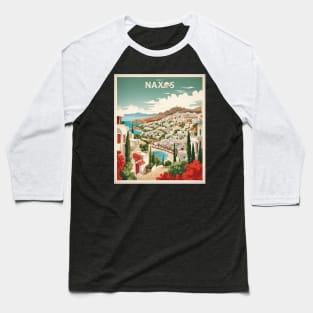 Naxos Greece Tourism Vintage Travel Poster Baseball T-Shirt